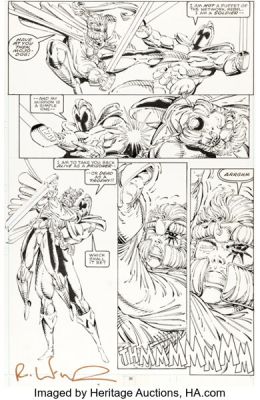 Rob Liefeld The New Mutants #100 Shatterstar Story Page 26 Original Art (Marvel, 1991). | Heritage
