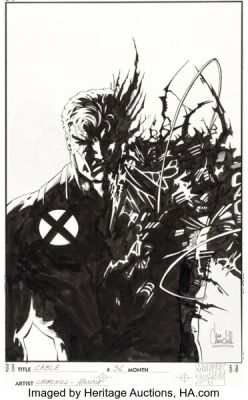 Ian Churchill and Scott Hanna Cable #36 Cover Original Art (Marvel, 1996). | Heritage