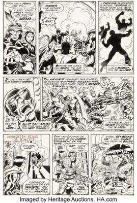 Dave Cockrum and Sam Grainger The X-Men #95 Story Page 8 Original Art (Marvel, 1975). | Heritage