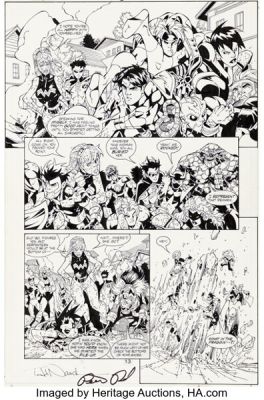 Todd Nauck, Larry Stucker, and Jaime Mendoza Young Justice #51 Story Page 13 Original Art (DC, 2003).