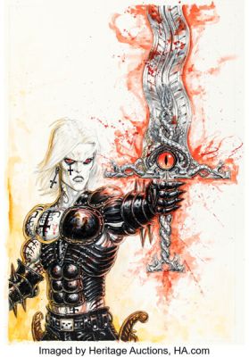 Olivier Ledroit - Requiem, Bain de Sang #10 Title Page Project Illustration Original Art (Nickel Productions, 2011). | Heritage