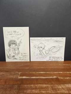 Walthéry | Walthéry, François - 2x Dessin original dédicacé - Natacha / P’tit Bout d’chique - (2005) | Catawiki