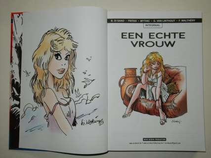 Walthéry, François + Di Sano, Bruno | Walthéry + Di Sano - Een echte vrouw - Integraal - Met originele tekening en 2 ex-libris - E.A. 8/26 - Cartonné - EO - (2023) | Catawiki