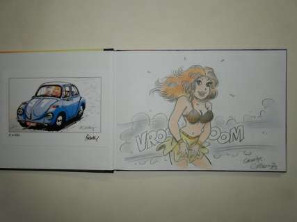 Walthéry + Gilson - Natasja e.a. - Luxe Lovely Wheels - Met originele tekening en ex-libris - EA 4/26 - Gesigneerd - Cartonné - EO - (2023) | Catawiki