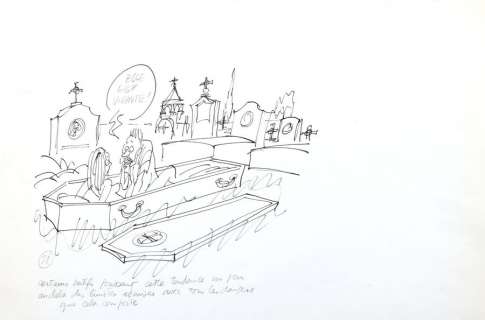 Lauzier | Elle est vivante, illustration Ã  l’encre de… | Millon