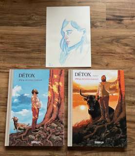 Détox T1 + T2 + dessin original + 2x ex-libris - 2x C - TL - (2019/2020) | Catawiki