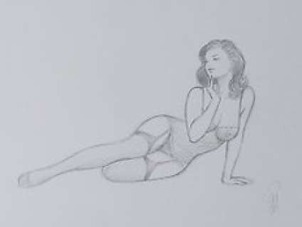 Laurent Paturaud - 1 Original drawing - Nu | Catawiki