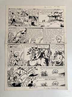 Craenhals, François - 1 Original page - Pom et Teddy T3 - Le Talisman noir - 1956 | Catawiki