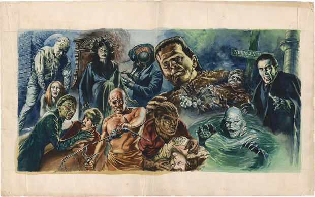 Teruya Yamamoto’s hand-drawn color illustration "Top Ten Yokai of the World" | Mandarake (Big Web)