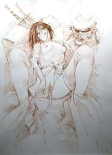 Fabrice Meddour - 1 sanguine - aucune - Illustration de charme | Catawiki