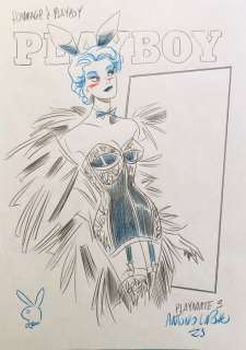 Lapone, Antonio - 1 Original drawing - "Hommage à Playboy" - Playmate n. 3 | Catawiki