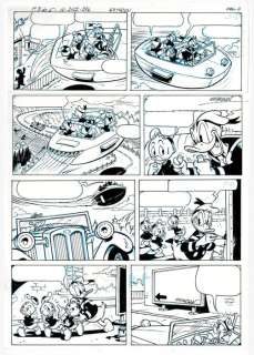 Donald Duck H 2022-236 - "Pech gehad!" - 1 planche de BD originale + 7 croquis - 2022 | Catawiki