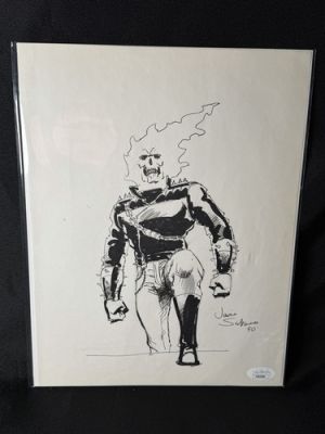 JAVIER SALTARES GHOST RIDER ORIGINAL ART 8.5x11” - 1990 JSA Authenticated | eBay US (Buy It Now)