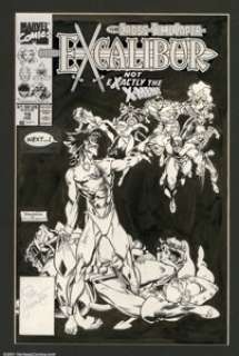 Rick Leonardi & Al Milgrom - Original Cover Art for Excalibur #19 (Marvel, 1991). This outstanding cover - | Heritage