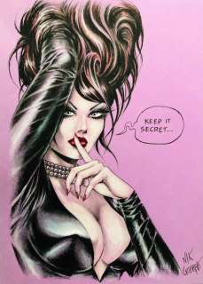 Nik Guerra - 1 Original colour page - Il Giallo del fumetto Nero - “Magenta / Keep it secret” - 2024 | Catawiki