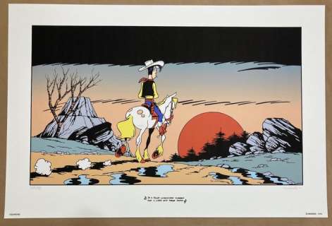 Morris - 1 Silkscreen - Lucky Luke - I’m a poor lonesome cowboy - 1999 | Catawiki