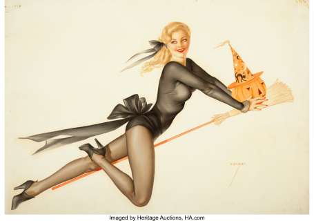 Alberto Vargas (American, 1896-1982) Bewitched (Jack of Hearts), Playing cards, circa 1953 Watercolor on board - | Heritage
