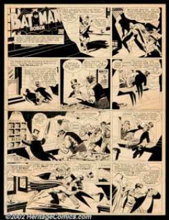 Jack Burnley and Charles Paris - Original Comic Strip Art for Batman Sunday dated 2-10-46 (McClure Newspaper - | Heritage