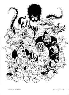 Roberto Ronchi - 1 Original drawing - Donald Duck, Uncle Scrooge, Huey, Dewey, Louie - "Barks’ Monsters" - 2024 | Catawiki