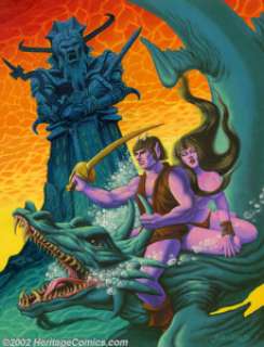 Herb Arnold - Original Painting for Hot Stuf‘ #3, "Elfen Flight" (Sal Quartuccio, 1976). Herb Arnold, a -