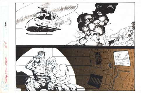 John Tighe, Ryan Odagawa - Resident Evil Web Comic Pg 15 Alpha Team Chris Redfield Jill Valentine Splash