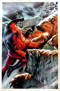 Felipe Massafera - captain midnight #3 large cover painting (sold live on ‘dueling dealers of comic art‘ episode #82 podcast on 8-18-2022 watch it here!