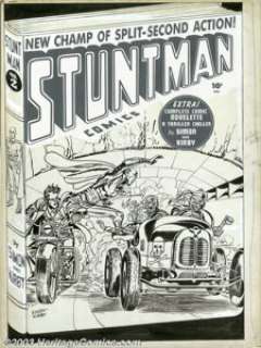 Jack Kirby and Joe Simon - Original Cover Art for Stuntman #2 (Harvey, 1946). The Team Supreme of Simon and Kirby do - | Heritage