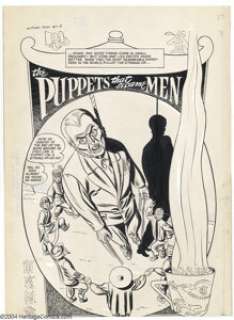 John Sink - Witches Tales #3, Complete 6-page Story "The Puppets That Became Men" Original Art (Harvey, -