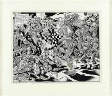 S. Clay Wilson - The Checkered Demon #3 Inside Front Cover Original Art (Last Gasp, 1979). The Checkered Demon - | Heritage