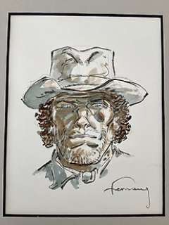 Herman - 1 Original colour drawing - Comanche - Red Dust - 2014 | Catawiki