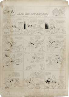 Harrison Cady - Peter Rabbit Sunday Comic Strip Original Art, dated 9-26-20 (NY Tribune, 1920).  For Peter -