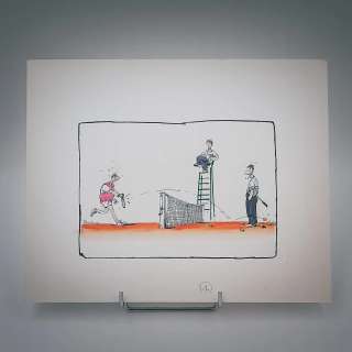 Lot 32 - Roger Blachon (1941-2008) "Le coup du solitaire" Technique mixte sur…