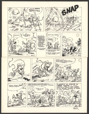 Batem | Le Marsupilami - La Queue du Marsupilami (T.1) - Planche originale n°32 | Daniel Maghen