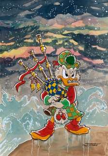 Julian Jordan - 1 Croquis en couleur - Uncle Scrooge - "Scottish Storm" | Catawiki