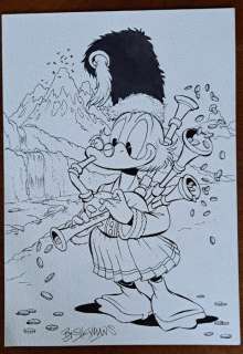 Bas Heymans - original artwork - Dagobert met doedelzak | Catawiki