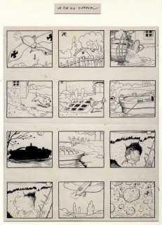 Rabier, Benjamin | La fin du fokker Planche originale Ã  l’encre de chine, | Cornette de St Cyr