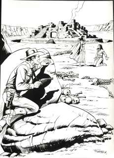 Francesco Gamba - Original illustration for Tex. Cm. 25x35. Ink. Signed. Mint