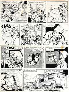 Tibet | Ric Hochet, planche n°34 Ã  l’encre de Chine de… | Millon