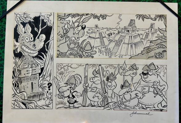 Giorgio Sommacal | Lupo Alberto - demi planche Lupo Alberto magasine n’36 | 2DGalleries