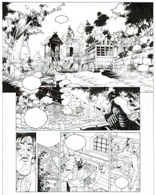 Hub | Okko, Le Cycle de l’air II, planche originale à l’encre de chine. | Septimus