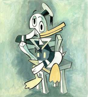 Tony Fernandez - Donald Duck Inspired by Picasso’s "Homme au tricot rayé assis" (1939) - Original Painting | Catawiki