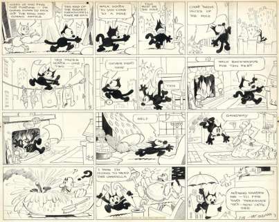 COMICS FELIX THE CAT [OTTO MESSMER.] "Hurry up and find that fortune..." * "I can’t get enough of that circus..." | Swann Galleries