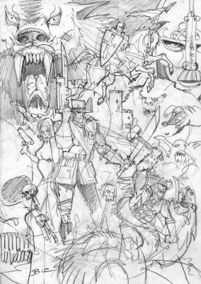 Simon Bisley | Bisley - Cryptid Splash Prelim | ComicArtFans Classifieds