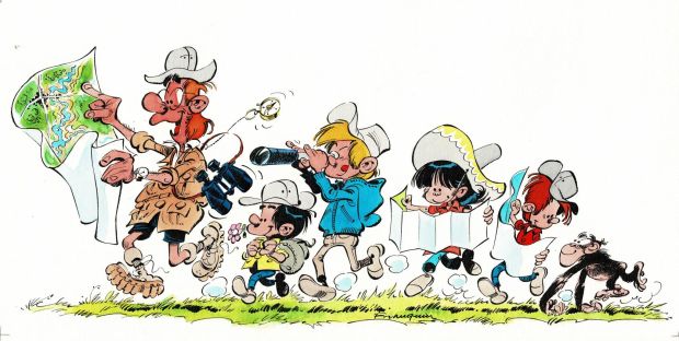 André Franquin | Collection Concours Tiers Monde, couverture originale à l’encre de chine et aux encres de couleurs pour ce livret paru en 1974. | Septimus