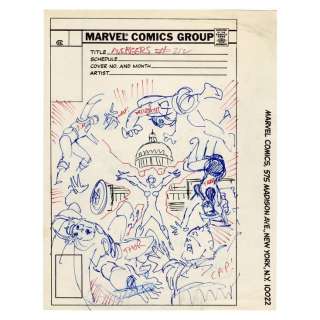 Marvel Comics - Avengers No. 212 Final Cover Prelim by Ed Hannigan | Propstore