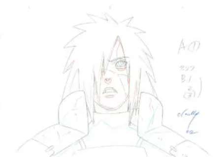 Kishimoto Masashi - Naruto | 1073 – Naruto Shippuden – Madara (Rinnegan) – Genga | La Galerie de la Bande Dessinée