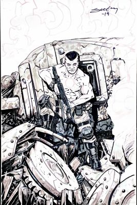 John Bivens | John Bivens: Bloodshot Cover Signed By Tim Seeley | Panel Punk Comics Originals