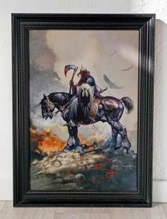 Death Dealer - Frank Frazetta - Museum Framed and Varnished - 1:1 Scale Reproduction - 3/5 | Catawiki