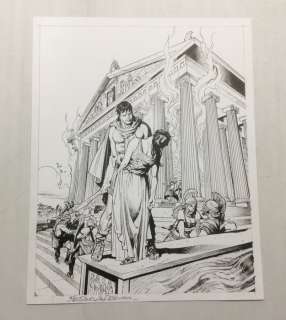 Andreucci, Stefano - 1 Original drawing - Les 7 merveilles T4 - Le Temple d’Artémis - Couverture de l’édition italienne - 2014 | Catawiki