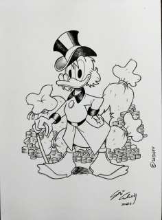 Cabella Sergio - 1 Original drawing - Topolino - Paperon de Paperoni - 2024 | Catawiki